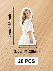 1/20/40/80pcs Custom Die Cut Family Photo Sticker Personalized Image Picture Vinyl Decal Waterproof Die-Cut Sticker For Laptop, Water Bottle, Phone Case. Custom Portrait Photo Stickers, Pet Custom Stickers, Women Stickers, For Birthday - Multicolor - View 7