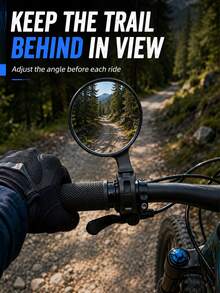 Handlebar Bike Mirror, 360° Rotatable Convex Bicycle Rearview Mirror, Wide Angle View, Flexible Mount Easy Installation, Cycling Accessories For Mountain Bike, Road Bike, City Commute Riding - Bicycle Handlebar Mirror - View 11