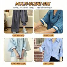 Exquisite Lace Trim Waistband, Lace Shirt Cuff Sleeve Holder, Clothing Fixing Strap, Suitable For T-Shirts, Dresses, Shirts, Invisible Button Extender Adjustable Clothing Length; No-Tie Trim Adjuster, Suitable For Sweaters, Pants (Neutral Home Sewing Tools) - A - View 6