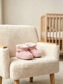 Infant Boots, Warm And Comfortable Infant Socks And Shoes, Easy To Put On And Take Off, Soft Non-Slip Adjustable Newborn Boots - Pink - View 6