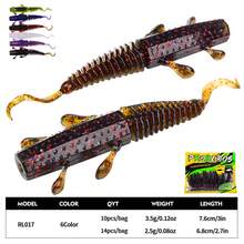 PRO BEROS Proberos 10/14pcs Soft Bait Fishing Swimbait, Worms Bionic Soft Fishing Bait, Soft Plastic Lures For Trout Walleye Bass Fishing. - Multicolor - View 4