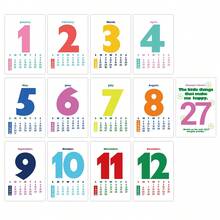 13 Kartu Kalender Bulanan Angka Warna-warni 2027, Kartu Pos Kalender 12 Bulan, Kartu Dekoratif Kalender Mini 2027, Cocok untuk Kantor, Rumah, Scrapbooking dan Hadiah, Kartu Perencanaan Kalender - MultiWarna - View 4