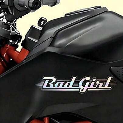 Autocollant de voiture JDM Laser Bad Girl, autocollant automobile holographique réfléchissant personnalisé, décalcomanie décorative de modification pour carrosserie, fenêtre et moto