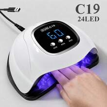 LIMEGIRL UV LED Nail Lamp, Professional Gel Nail Polish Dryer, 30/60/90s Timer Digital Display, Fast Curing Nail Lamp, Suitable For Home And Salon Nail Care, Wide Design For Convenient Hand And Nail Care - White - View 7