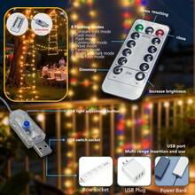 1pc USB Powered Santa Climbing Ladder Light, Warm White LED Fairy String Lights, Easy Hanging Christmas Decoration Light, Indoor & Outdoor Use, Suitable For Windows, Walls, Christmas Tree, Home Holiday Party Decor - USB Santa Claus Ladder Light - View 10