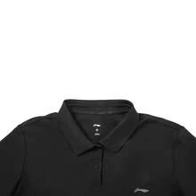LI‑NING Fitness 系列女款反光冰感吸濕排汗短袖 Polo 衫 APLW146 - 黑色 - 查看 5