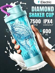 Electric Shaker Cup, Suitable For Protein Powder Mixing, Portable Stirring Cup, Rechargeable Shaker Cup, Used For Mixing Coffee Powder, Milk Powder And Protein Powder And Other Powdered Liquids (Colorful), Battery Capacity: 500mAh - Mint Blue - View 9