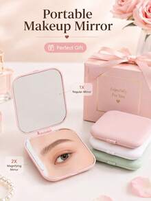 1/2/6/12 Pieces Magnifying Travel Mirror, Compact And Foldable, Pocket-Sized Handheld And Lightweight Design Suitable For Wallets, Ideal For Precision Makeup And Tweezers - Perfect For Handbags And Daily Use - Multicolor - View 2