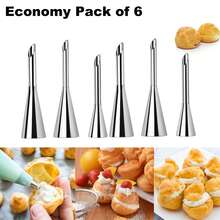 Bộ đầu bắt kem inox, vòi bơm nhân bánh donut và bánh su kem, dụng cụ trang trí bánh cupcake - Bạc - Xem 12