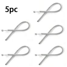 5pcs Spring-Loaded Flexible Drawstring Replacement Tool | 2-In-1 Elastic Band Threader, Suitable For Pants, Sweatshirts And Skirts | Home Essential Set, Includes Threader, No-Sewing DIY Helper | Suitable As Christmas Gift For Women (Steel Spring, Bendable Guide Head), Available In 5pcs Or 1pc Set - Stainless Steel - View 10