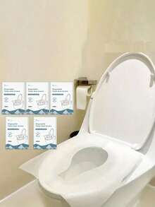 Travel Portable Toilet Seat Cover, Suitable For Airplane, Road Trip, Outdoor Beach, Cruise, Camping, Hotel, Essential Accessory For Back To School Travel - White - View 4