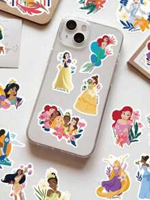 Disney Princess Stickers, Creative And Cute Office Decoration Stickers, Suitable For Decorating Desktops, Folders, Pen Holders, Notebooks, And Other Graffiti Stickers - A - View 4