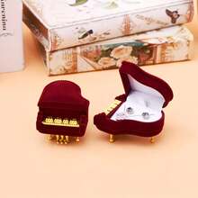 Classical Piano Shaped Jewelry Box, Suitable For Valentine's Day, Wedding And Other Important Occasions Gift Box - Ring Box, Necklace Box, Earring Box, Jewelry Box - Multicolor - View 5