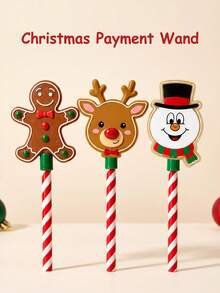 1pc Creative Funny Christmas Magic Wand Payment Cane, Christmas Magic Wand Non-Contact Payment Card Holder, Easy Payment Card Wallet, ID Holder, Christmas Gift Payment Card Wallet - Christmas Style - View 8