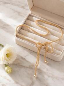 European And American Cross-Border Creative Personalized Twisted Chain Knotted Minimalist Long Waist Chain - Yellow Gold - View 7