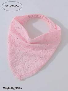 1件原創花卉刺繡捲邊女款髮箍頭巾，適合日常與度假使用 - 粉色 - 查看 4
