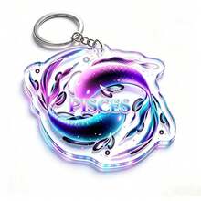 Exquisite 12 Zodiac Acrylic Keychains, Multiple Zodiac Styles Available! High-Transparency Acrylic Material, Vibrant And Delicate Pattern Colors, Smoothly Polished Edges. Paired With Sturdy Metal Key Ring, Resistant To Fading And Breaking. Can Be Hung On Keys, Backpacks, Perfect As Daily Accessories, Also Suitable As Christmas Zodiac Theme Gifts For Friends And Family - one-size - View 20