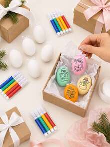 24/48pcs Handmade Christmas Decoration Set, Can Make Santa Claus And Christmas Tree Colorful Patterns, Suitable For Christmas Decoration, Party Favors And Craft Projects - Multicolor - View 3