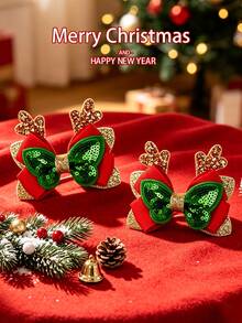 2PCS Christmas Style Deer Horn Hair Clips, Party Gathering Hair Accessories, New Year Christmas Holiday Gift Choice - Multicolor - View 3
