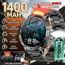 KENPANG 1400mAh Battery Men's Sports Smart Watch, Built-In Red & White Dual-Color LED Flashlight, IPX8 Waterproof, 100+ Sports Modes, Call & Answer, Message Notification, 24-Hour Health Monitoring, 200+ Watch Faces, Sleep Tracking, Men's Fitness Tracker - View 16