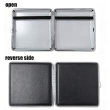 1 Pack Of 20 Vintage Floral Engraved Lucky Arabesque Design Metal Flip-Top Cigarette Case, Business Cigarette Box For Men - Silver - View 12