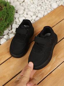 1 Pair Kids Spring/Autumn New Fashion Versatile Slip-Resistant Casual Daily Outdoor Soft Sole Sneakers - Black - View 5