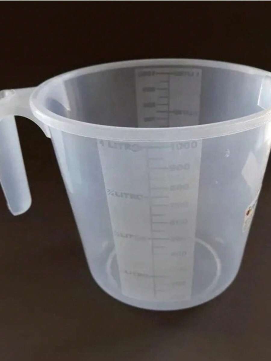 Jarra Plástica Graduada Dosador Com Alça 1litro Transparente - damasco - Visão 1