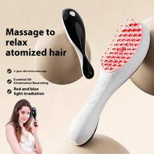 Electric Massage Comb Anti-Hair Loss Massager Type-C Fast Charging (With 180mAh Lithium Battery) Multi-Speed Adjustment Red & Blue Dual Color Light + Essential Oil Atomization + 3D Vibration Suitable For Home And Professional Hair Salon - Multicolor - View 3