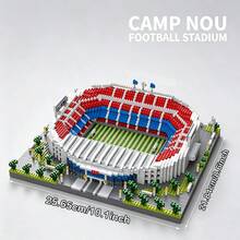 Camp Nou Stadium Mini Building Blocks Set, High Difficulty DIY Building Model, Assembly Toy, Detailed Stadium Replica, Desktop Decoration Ornament, Football Fan Collectible Commemorative Gift, Christmas Birthday Gift 3418pcs/2800pcs - Multicolor - View 2