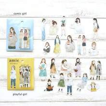 Amie Sticker アミ ステッカー かわいい フレークシール アンティークボーイ 上質紙 日本製 - コミックガール - チェックする 3
