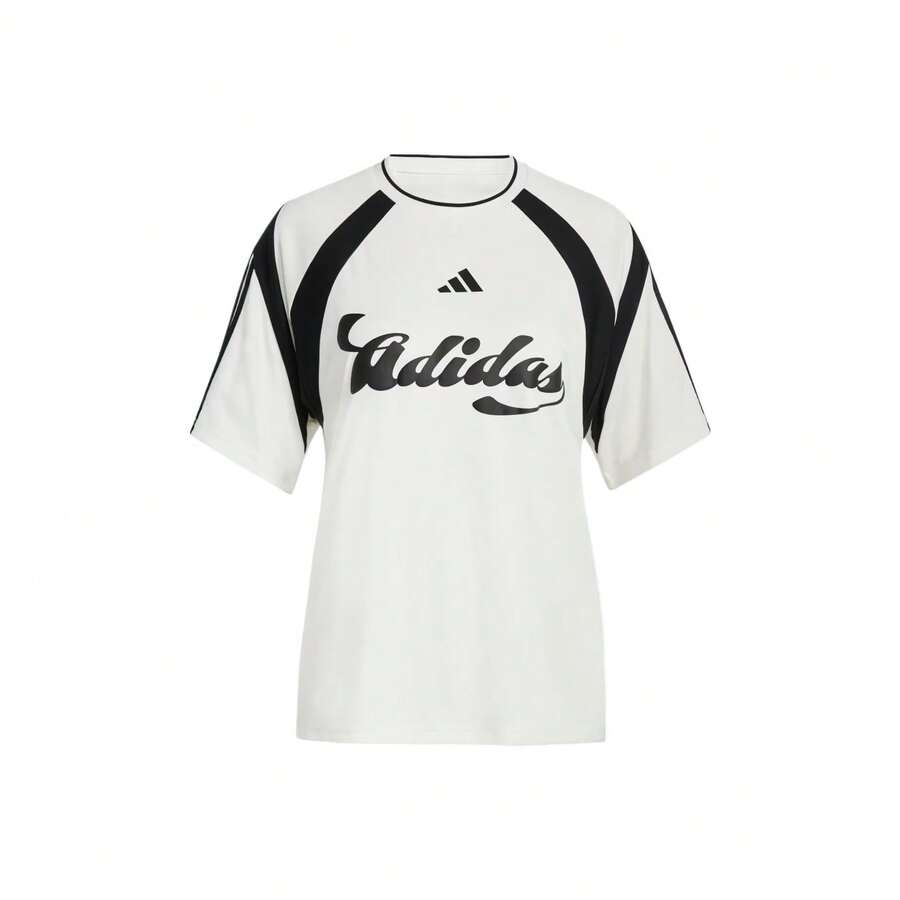 Adidas 3-Stripes Tiro Women's Crewneck Slim Fit Striped Football Jersey - White - View 1