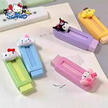 SANRIO Set 1/3/5 buah Penghapus Tarik-Dorong Karakter 3D Lucu, Warna Macaron Segar, Desain Batang Dorong yang Dapat Ditarik, Menghapus Bersih dengan Sedikit Serpihan, Ringkas dan Portabel, Cocok untuk Siswa Menulis dan Mengoreksi, Alat Tulis yang Sangat Menarik dan Menggemaskan - MultiWarna - View 6
