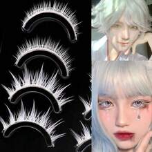 One-Piece False Eyelashes Featuring An Exaggerated Style-Ideal For Anime Cosplay And Conventions-Designed As A Full Strip In A "Little Devil" Aesthetic. - View 8