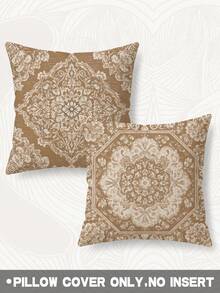 2pcs,Bohemian Style Pillow Covers,Abstract Geometric Pattern Cushion Covers,Hidden Zipper Closure,Machine Washable,Minimalist Fashion Line Pattern,Home Decorative Pillow Covers,Sofa Living Room Bedroom Pillow Covers,No Pillow Insert - Multicolor - View 8