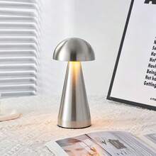 USB Rechargeable Minimalist Atmosphere Table Lamp, Mushroom Decorative Table Lamp, Rechargeable And Plug-In Dimmable Light, Minimalist Design For Restaurant, Couple Dinner, Bedroom, Bar, KTV, Outdoor Picnic, Camping, Restaurant, Bedroom, Study Lamp - Multicolor - View 12