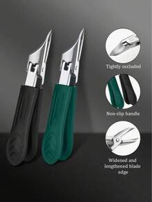 Black Stainless Steel Nail Care Tool Set - Durable Nail Clippers, Nail Scissors And Nail File, Classic Black Handle, Suitable For Men, Women And Elderly - Multicolor - View 14