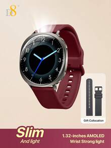 D8 Curved Screen Smart Watch, Ultra-Thin Dual-Sphere Lightweight Body, 1.32-Inch High-Brightness Anti-Glare AMOLED Full Touch Screen, IP68 Waterproof Smart Watch, Suitable For Swimming, Running And Sports, All-Day Fitness Tracking, Compatible With Android And IOS - View 21