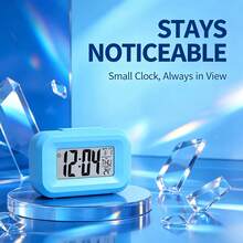 New Electronic Alarm Clock With Night Light And Silent Mode Smart Wake-Up Clock, Loud Multi-Function Alarm Clock (Temperature, Date, Week), Bedroom Office Desk Companion Decorative Alarm Clock, Comes With Random Panda Peripheral Decorative Stickers, Suitable For Desk, Party Gift, Ideal Birthday Gift, Applicable To Multiple Scenes. - A - View 3