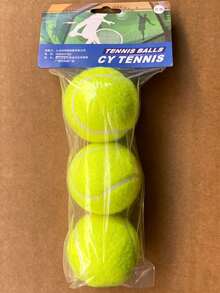 3pcs High Elasticity Tennis Training Balls, Durable And Wear-Resistant For Beginners, Training And Matches - Multicolor - View 6