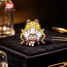 Toei Animation Official Enamel Pin Tsukino Usagi Lapel Brooch Badge Bag Jacket Pin Halloween Christmas Gift Teens Adults 1 Pc - Gold - View 2