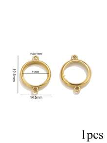 1pc Stainless Steel Open Frame Connector Charms, Hollow Circle Octagon Double Loops Links Pendant For DIY Jewelry Making Supplies - Connector - View 7