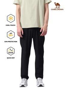 CAMEL CROWN Men's Quick-Dry Pants, Summer Moisture-Wicking Outdoor Sports Pants, Loose Straight-Leg Casual Long Pants - Phantom Black - View 1