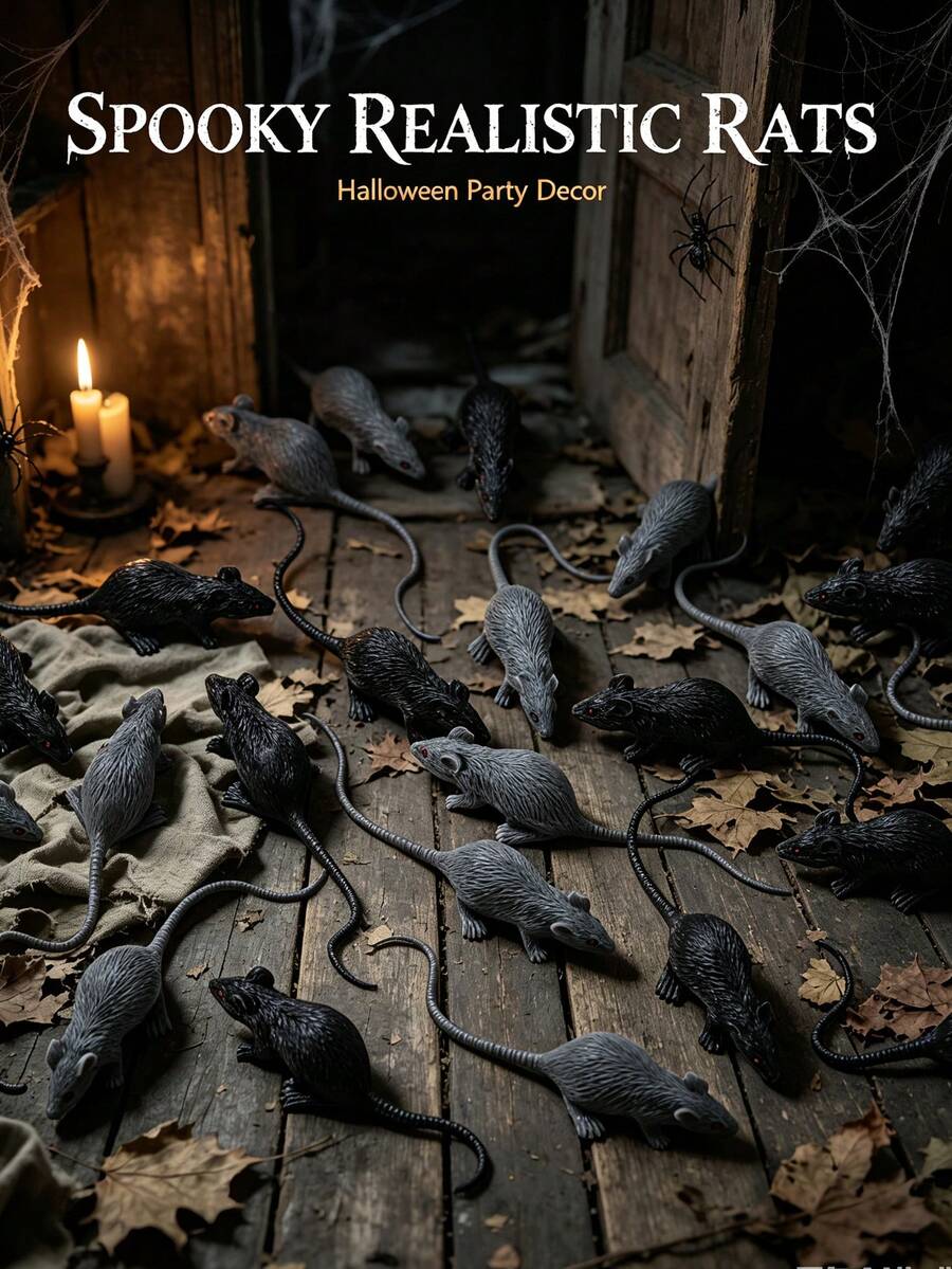 Mini Realistic Fake Mouse Prop, Lifelike Design, Suitable For Pranks And Jokes. Perfect For Halloween, April Fools' Day Party Scenes, Can Be Used For Funny Scene Decoration, Creating A Thrilling And Fun Party Atmosphere, A Small Holiday Prank Decoration Prop. - Mouse - View 1