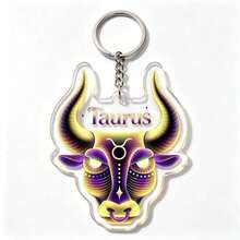 Exquisite 12 Zodiac Acrylic Keychains, Multiple Zodiac Styles Available! High-Transparency Acrylic Material, Vibrant And Delicate Pattern Colors, Smoothly Polished Edges. Paired With Sturdy Metal Key Ring, Resistant To Fading And Breaking. Can Be Hung On Keys, Backpacks, Perfect As Daily Accessories, Also Suitable As Christmas Zodiac Theme Gifts For Friends And Family - one-size - View 21