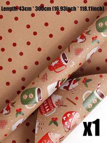 Christmas Gift Wrapping Paper, New Large Roll, Double-Sided Gift Wrapping Paper, Kraft Paper, Suitable For Christmas Gift Wrapping, Christmas Decorations And Christmas Return Gift Wrapping. - One Size Fits All - View 12