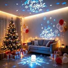 Lampu Proyeksi Kepingan Salju Natal USB & Lampu Malam Dekoratif Liburan, Dapat Berputar 360°, Alas Anti Selip, Dekorasi Panggung, Dilengkapi dengan Pola Kepingan Salju untuk Menciptakan Suasana Bersalju - Pengoperasian Mudah, Pilihan Liburan yang Sempurna. Hadiah Natal, Halloween, Thanksgiving, Ulang Tahun - Proyektor Kepingan Salju - View 9