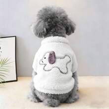 New Pet Dog Cat Thermal Lined Warm Clothes Holiday Festive Red Cute Dog Cat Sweatshirt - Multicolor - View 7
