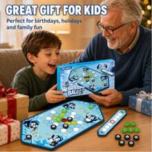 Family Parent-Child Magnetic Curved Ball Desktop Game, 2-Player Competitive Launching Strategy Board Game, Built-In Magnetic Adsorption For Stable Placement, Fun Curved Path Battle, Simple Game Rules, Cartoon Exquisite Game Board, Develop Children's Thinking Ability, Home Gathering Team Building, Children's Birthday Holiday Gift Toy - Multicolor - View 3