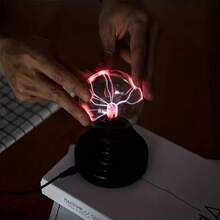 Smart Touch Plasma Lightning Ball Lamp, USB Powered & Battery Dual Power (Battery Not Included), Interactive Plasma Ball With Fingertip Touch Sensor, Black Base Science Experiment Decor Night Light, Suitable For Home Decoration, Holiday Gift, Creative Lighting - Magic Ball Light - View 10