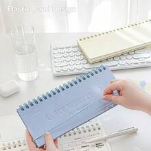 Aesthetic Pastel Desktop Weekly Planner Notebook, 3D Embossed Standing Flip Memo Pad & Habit Tracker, Cute Spiral Twin-Wire Schedule Book For School - Multicolor - View 3